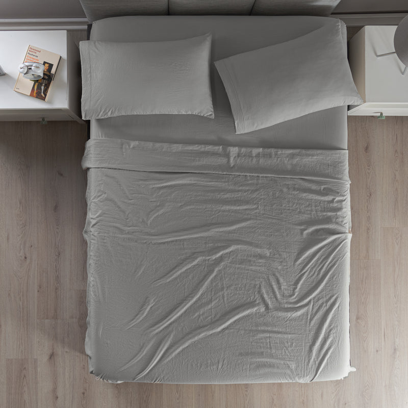 Viasoft Washed Grey Sheets