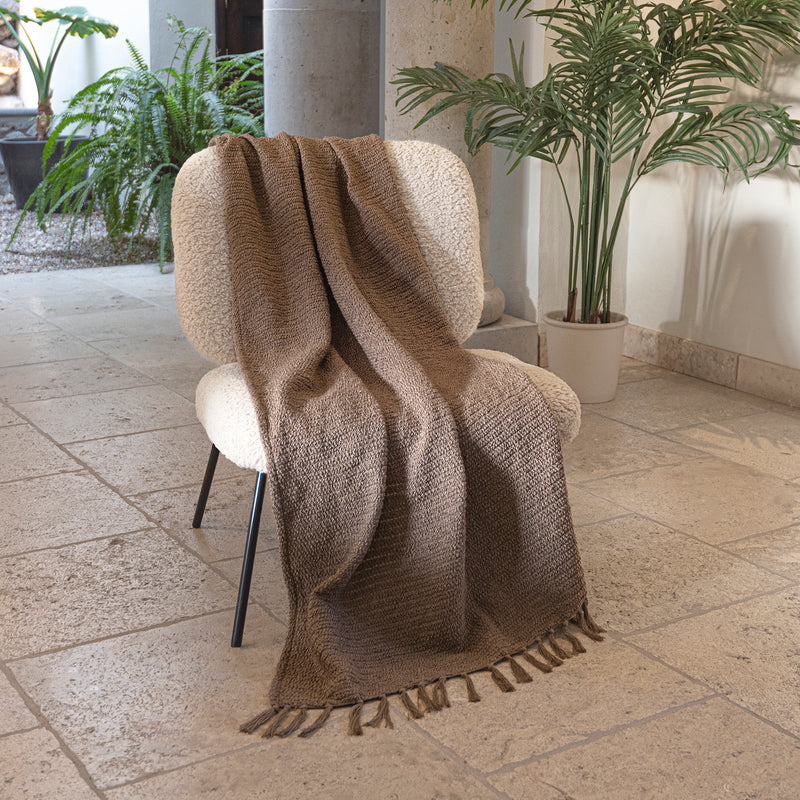 Decorative Loop Throw Latte