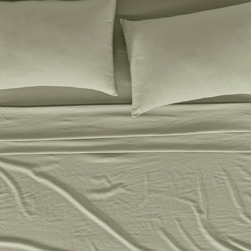 Viasoft Washed Matcha Sheets